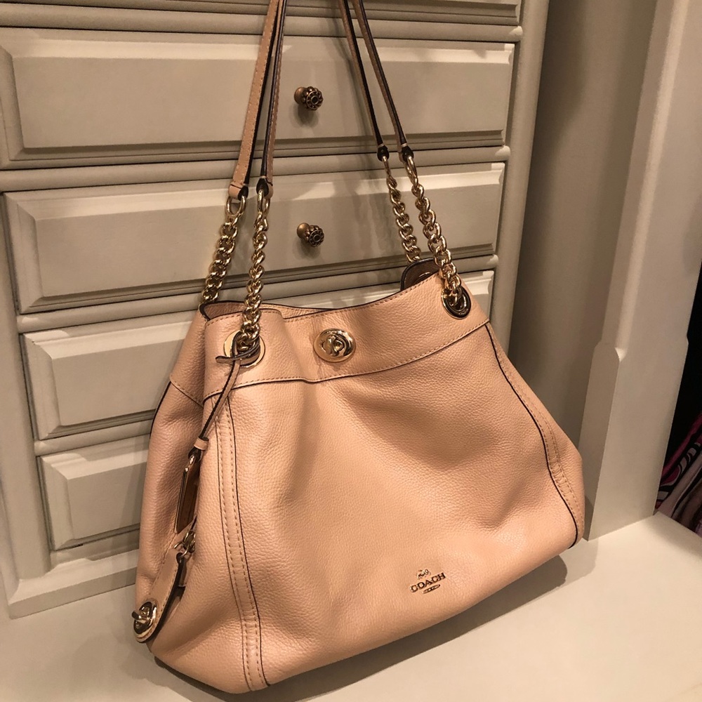 Coach Tan Leather Satchel Bag